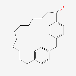 molecular formula C25H32O B11970890 Tricyclo(17.2.2.2(3,6))pentacosa-1(22),3(25),4,6(24),19(23),20-hexaen-7-one CAS No. 107600-74-8