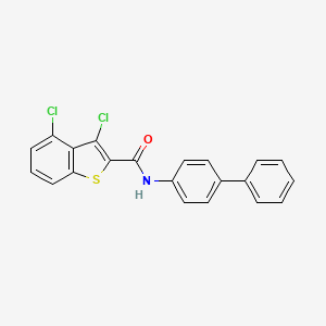 N-(biphenyl-4-yl)-3,4-dichloro-1-benzothiophene-2-carboxamide