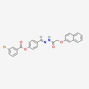 4-(2-((2-Naphthyloxy)acetyl)carbohydrazonoyl)phenyl 3-bromobenzoate