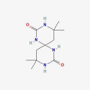 molecular formula C11H20N4O2 B1197104 4,4,10,10-Tetramethyl-1,3,7,9-tetraazaspiro[5.5]undecane-2,8-dione CAS No. 4115-66-6