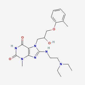 8-{[2-(diethylamino)ethyl]amino}-7-[2-hydroxy-3-(2-methylphenoxy)propyl]-3-methyl-3,7-dihydro-1H-purine-2,6-dione