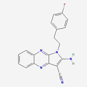 2-amino-1-[2-(4-fluorophenyl)ethyl]-1H-pyrrolo[2,3-b]quinoxaline-3-carbonitrile