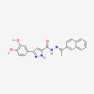 3-(3,4-Dimethoxy-PH)-N'-(1-(2-naphthyl)ethylidene)-1H-pyrazole-5-carbohydrazide