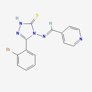 5-(2-Bromophenyl)-4-((4-pyridinylmethylene)amino)-4H-1,2,4-triazole-3-thiol