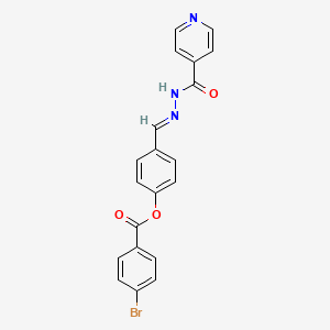 [4-[(E)-(pyridine-4-carbonylhydrazinylidene)methyl]phenyl] 4-bromobenzoate