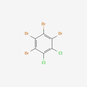 molecular formula C6Br4Cl2 B11971193 1,2,3,4-Tetrabromo-5,6-dichlorobenzene CAS No. 13075-03-1