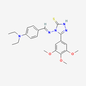 4-({(E)-[4-(diethylamino)phenyl]methylidene}amino)-5-(3,4,5-trimethoxyphenyl)-4H-1,2,4-triazole-3-thiol