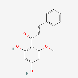 molecular formula C16H14O4 B1197129 1-(2,4-Dihydroxy-6-methoxyphenyl)-3-phenyl-2-propen-1-one 