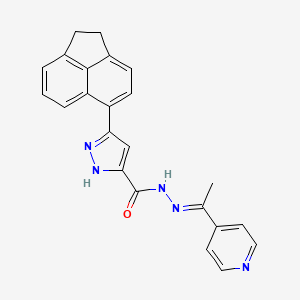 molecular formula C23H19N5O B11971364 3-(1,2-dihydro-5-acenaphthylenyl)-N'-[(E)-1-(4-pyridinyl)ethylidene]-1H-pyrazole-5-carbohydrazide 