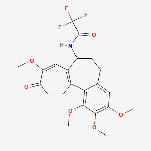 molecular formula C22H22F3NO6 B11971407 2,2,2-trifluoro-N-[(7S)-1,2,3,9-tetramethoxy-10-oxo-5,6,7,10-tetrahydrobenzo[a]heptalen-7-yl]acetamide 