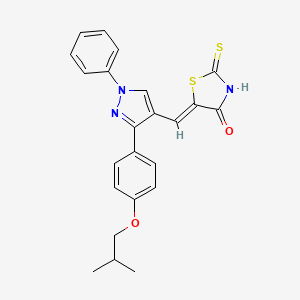 (5Z)-5-{[3-(4-isobutoxyphenyl)-1-phenyl-1H-pyrazol-4-yl]methylene}-2-thioxo-1,3-thiazolidin-4-one