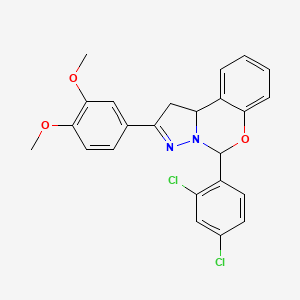 5-(2,4-Dichlorophenyl)-2-(3,4-dimethoxyphenyl)-1,10b-dihydropyrazolo[1,5-c][1,3]benzoxazine