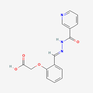 (2-{(E)-[2-(pyridin-3-ylcarbonyl)hydrazinylidene]methyl}phenoxy)acetic acid