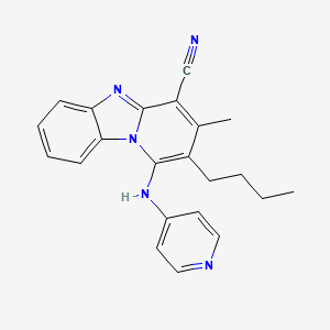 2-Butyl-3-methyl-1-(pyridin-4-ylamino)pyrido[1,2-a]benzimidazole-4-carbonitrile