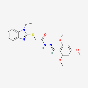 2-[(1-ethyl-1H-benzimidazol-2-yl)sulfanyl]-N'-[(E)-(2,4,6-trimethoxyphenyl)methylidene]acetohydrazide