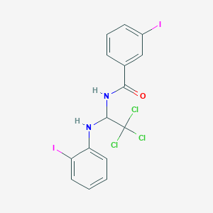 3-Iodo-N-(2,2,2-trichloro-1-(2-iodoanilino)ethyl)benzamide