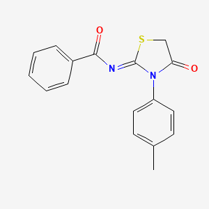 N-(3-(4-Methylphenyl)-4-oxo-1,3-thiazolidin-2-ylidene)benzamide