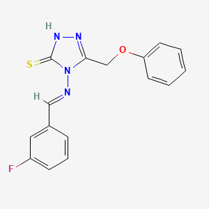 4-{[(E)-(3-fluorophenyl)methylidene]amino}-5-(phenoxymethyl)-4H-1,2,4-triazole-3-thiol