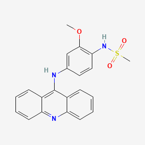 molecular formula C21H19N3O3S B1197206 4'-(9-Acridinylamino)methanesulfon-o-anisidide CAS No. 51264-17-6
