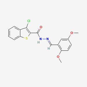 3-chloro-N'-[(E)-(2,5-dimethoxyphenyl)methylidene]-1-benzothiophene-2-carbohydrazide