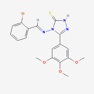 4-{[(E)-(2-Bromophenyl)methylidene]amino}-5-(3,4,5-trimethoxyphenyl)-4H-1,2,4-triazole-3-thiol