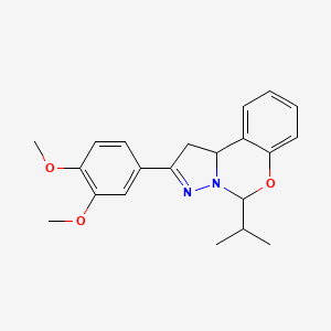 2-(3,4-Dimethoxyphenyl)-5-isopropyl-1,10B-dihydropyrazolo(1,5-C)(1,3)benzoxazine