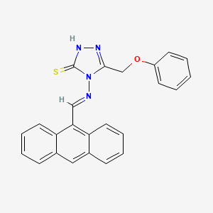 4-{[(E)-anthracen-9-ylmethylidene]amino}-5-(phenoxymethyl)-4H-1,2,4-triazole-3-thiol