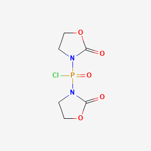 molecular formula C6H8ClN2O5P B1197263 双(2-氧代-3-恶唑烷基)亚膦酰氯 CAS No. 68641-49-6