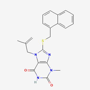 3-Methyl-7-(2-methylprop-2-enyl)-8-(naphthalen-1-ylmethylsulfanyl)purine-2,6-dione