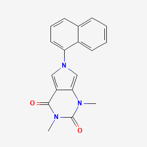 molecular formula C18H15N3O2 B1197274 1,3-Dimethyl-6-(1-naphthalenyl)pyrrolo[3,4-d]pyrimidine-2,4-dione 