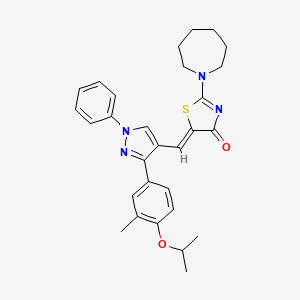 (5Z)-2-(1-azepanyl)-5-{[3-(4-isopropoxy-3-methylphenyl)-1-phenyl-1H-pyrazol-4-yl]methylene}-1,3-thiazol-4(5H)-one