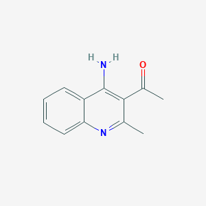molecular formula C12H12N2O B1197278 1-(4-Amino-2-methylquinolin-3-yl)ethanone CAS No. 71993-15-2