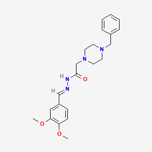 2-(4-benzyl-1-piperazinyl)-N'-[(E)-(3,4-dimethoxyphenyl)methylidene]acetohydrazide