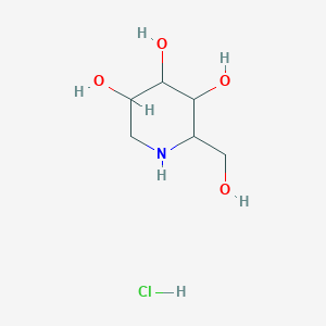 molecular formula C6H14ClNO4 B1197288 1-Deoxynojirimycin hydrochloride 
