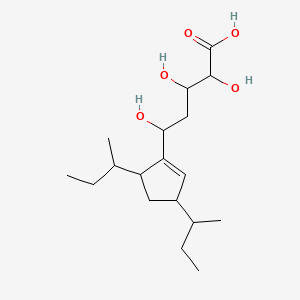 molecular formula C18H32O5 B1197291 5-(3,5-Di-sec-butylcyclopent-1-enyl)-2,3,5-trihydroxyvaleric acid CAS No. 491-14-5