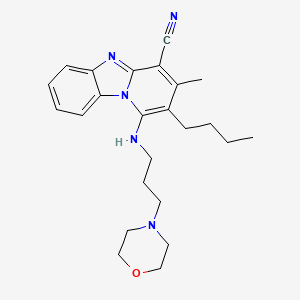 2-Butyl-3-methyl-1-{[3-(morpholin-4-yl)propyl]amino}pyrido[1,2-a]benzimidazole-4-carbonitrile