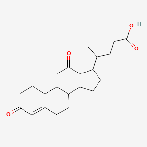 molecular formula C24H34O4 B11972969 4-(Dimethyl-dioxo-tetradecahydro-1H-cyclopenta(A)phenanthren-YL)-pentanoic acid CAS No. 26425-68-3