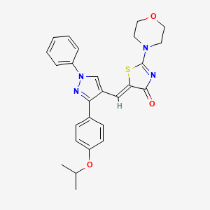 (5Z)-5-{[3-(4-isopropoxyphenyl)-1-phenyl-1H-pyrazol-4-yl]methylene}-2-(4-morpholinyl)-1,3-thiazol-4(5H)-one