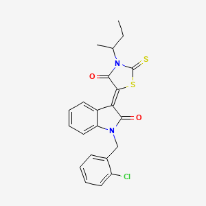 (3Z)-3-(3-sec-butyl-4-oxo-2-thioxo-1,3-thiazolidin-5-ylidene)-1-(2-chlorobenzyl)-1,3-dihydro-2H-indol-2-one