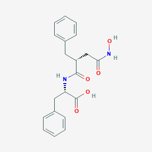 molecular formula C20H22N2O5 B011973 3-(N-Hydroxycarboxamido-2-benzylpropanoyl)phenylalanine CAS No. 105831-46-7