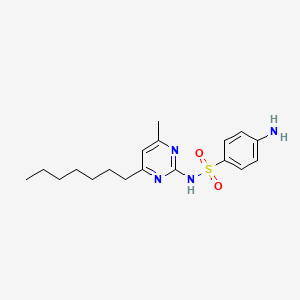 4-amino-N-(4-heptyl-6-methylpyrimidin-2-yl)benzenesulfonamide