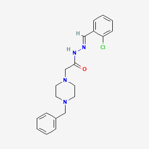 2-(4-benzyl-1-piperazinyl)-N'-[(E)-(2-chlorophenyl)methylidene]acetohydrazide