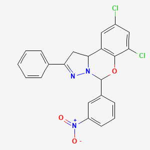 7,9-Dichloro-5-(3-nitrophenyl)-2-phenyl-1,10b-dihydropyrazolo[1,5-c][1,3]benzoxazine