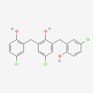 B1197310 4-Chloro-2,6-bis[(5-chloro-2-hydroxyphenyl)methyl]phenol CAS No. 6642-07-5