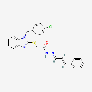 2-{[1-(4-Chlorobenzyl)-1H-benzimidazol-2-YL]sulfanyl}-N'-[(E,2E)-3-phenyl-2-propenylidene]acetohydrazide