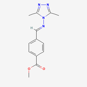 Methyl 4-(((3,5-dimethyl-4H-1,2,4-triazol-4-YL)imino)methyl)benzoate