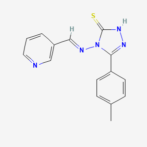 5-(4-Methylphenyl)-4-((3-pyridinylmethylene)amino)-4H-1,2,4-triazole-3-thiol