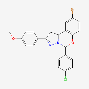 9-Bromo-5-(4-chlorophenyl)-2-(4-methoxyphenyl)-1,10b-dihydropyrazolo[1,5-c][1,3]benzoxazine