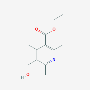 molecular formula C12H17NO3 B11973268 5-Hydroxymethyl-2,4,6-trimethyl-nicotinic acid ethyl ester CAS No. 28569-07-5