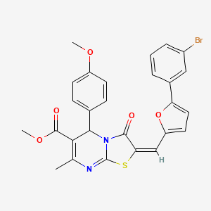 methyl (2E)-2-{[5-(3-bromophenyl)-2-furyl]methylene}-5-(4-methoxyphenyl)-7-methyl-3-oxo-2,3-dihydro-5H-[1,3]thiazolo[3,2-a]pyrimidine-6-carboxylate